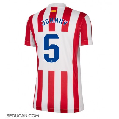 Zenski Nogometni Dres Atletico Madrid Johnny Cardoso #5 Domaci 2025-26 Kratak Rukav Zenski Nogometni Dres Atletico Madrid Johnny Cardoso #5 Domaci 2025-26 Kratak Rukav
